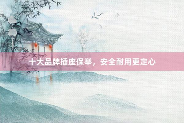 十大品牌插座保举,安全耐用更定心